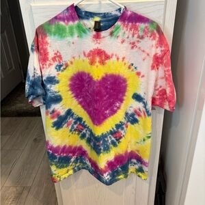 Colorful Tie-Dye Heart Unisex T Shirt
